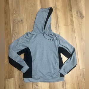 Under Armour Heathered Blue and Black Hoodie